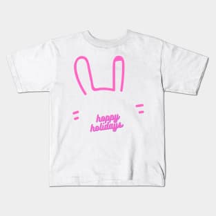 Christmas Rabbit Hoppy Holidays Rabbit Lovers Gift Bunnies Owners Kids T-Shirt